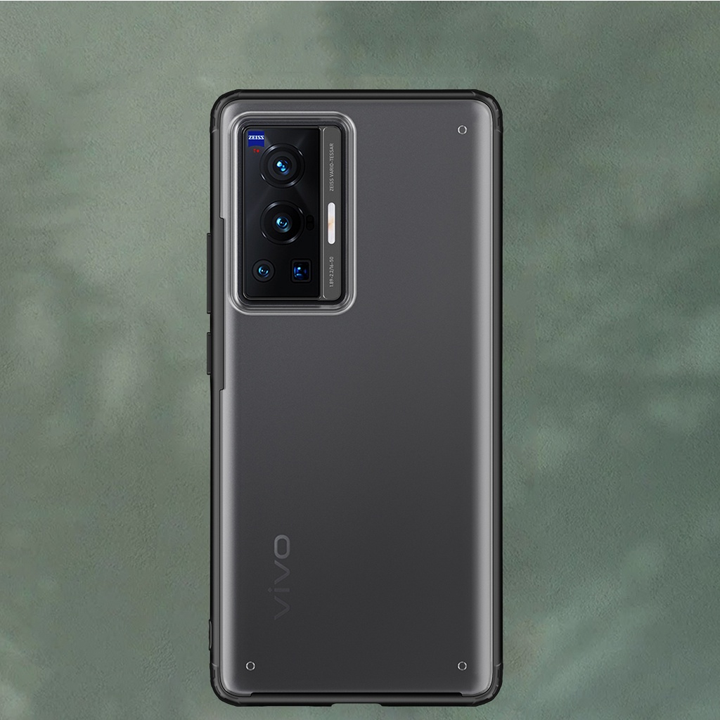 Ốp điện thoại cứng trong suốt chống sốc cho Vivo X70 Pro Plus