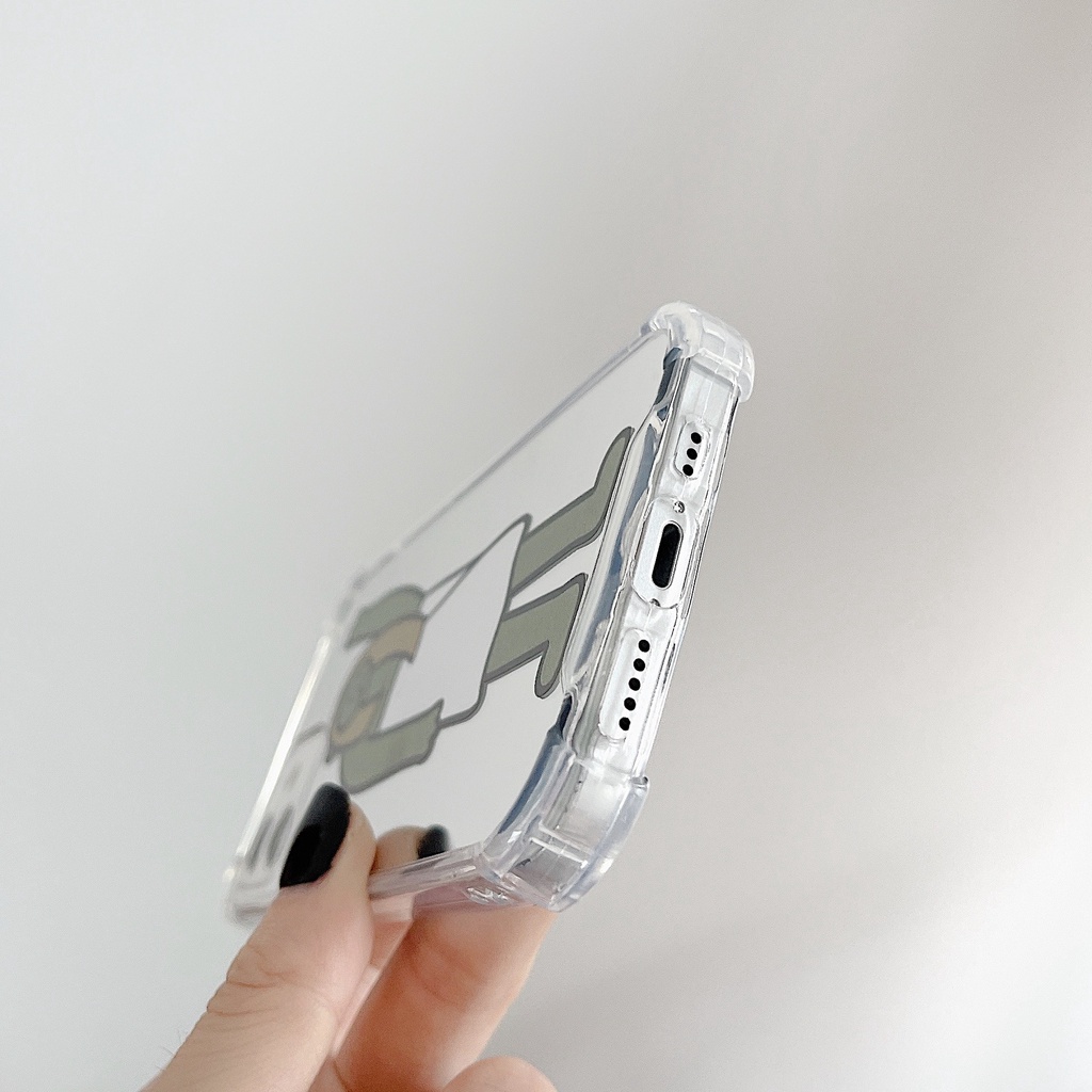 Ốp lưng iphone Ốp Điện Thoại TPU Mặt Gương Họa Tiết Cô Gái Cho iPhone 11 Pro Max 12 Pro Max X Xr Xs Max 7 8 Plus SE 2020 Dinuo case