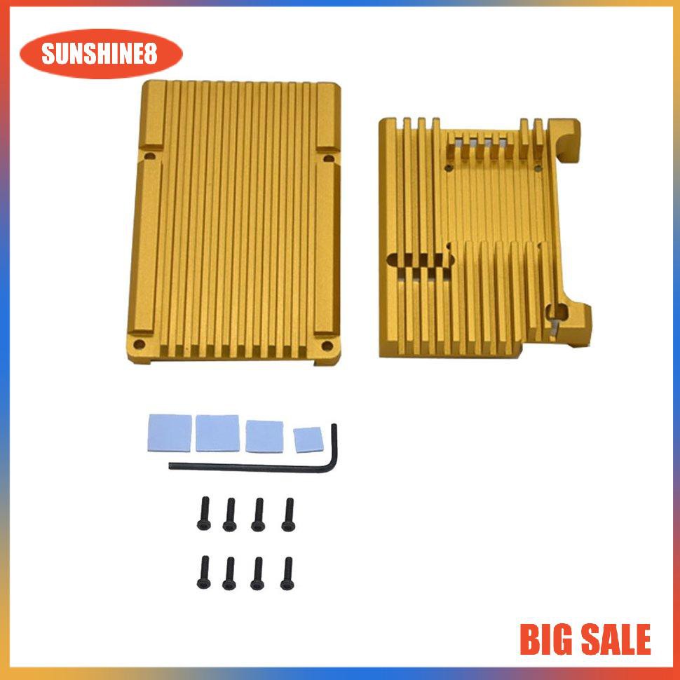 Vỏ Bảo Vệ Bằng Hợp Kim Nhôm Cnc Cho Raspberry Pi 4b Model B Cho Raspberry Pi 4b-no Fan