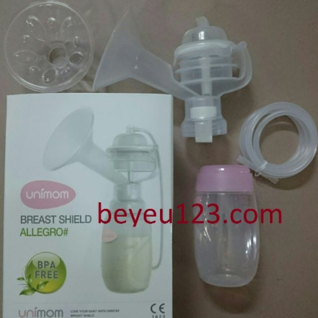 (Size 24mm) 1 Bộ phụ kiện hút sữa Unimom kèm Matxa Silicone cho máy hút sữa điện đơn đôi - Hàn Quốc