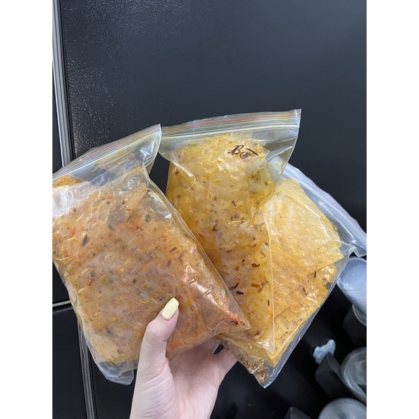 Bánh tráng vị phô mai / phô mai lá hành - túi 200gr