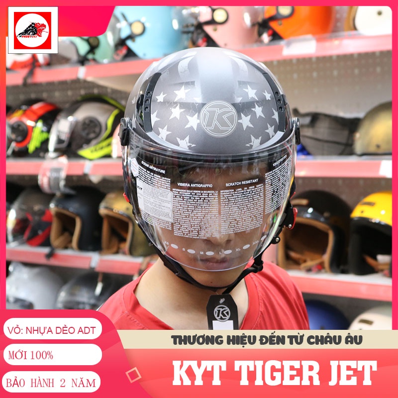 Mũ, Nón bảo hiểm 1/2 KYT Tiger Jet - 1 kính