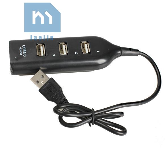 Jae*☀4 Port USB 2.0 High Speed Mini Hub Socket Pattern for Laptop PC ✠