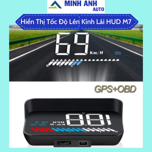 Bộ HUD Ô tô M7 OBD GPS Hiển Thị Tốc Độ Thông Tin Lên Trên Kính Lái Giá Rẻ