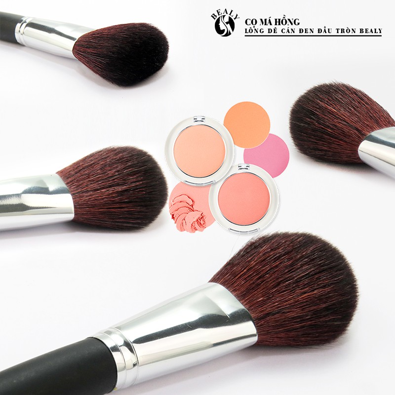 Cọ Má Hồng Lông Dê Cán Đen Đầu Tròn BEALY