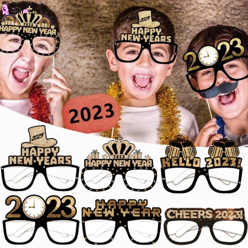 Set 6 Mắt Kính Trang Trí Giáng Sinh / Năm Mới 2023