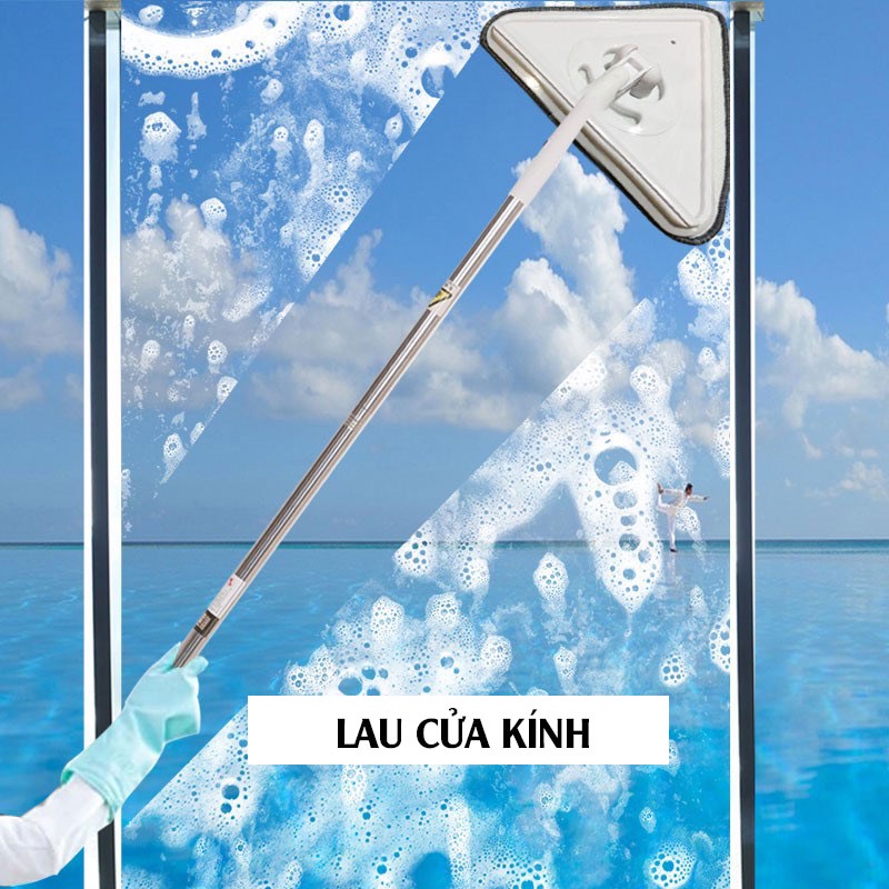 Cây lau tường nhà Kitimop-A3 dễ dàng điều chỉnh độ dài, dùng lau trần nhà, cửa kính, sàn nhà đa năng tiện lợi ít tồn sức