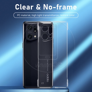 Ốp Điện Thoại PC Cứng Trong Suốt Không Viền Cho Oppo Find X5 X3 X2 Pro FindX5 FindX5Pro