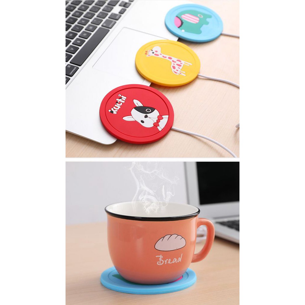 Đế lót ly cốc giữ nhiệt làm ấm cafe nước uống mini sạc USB