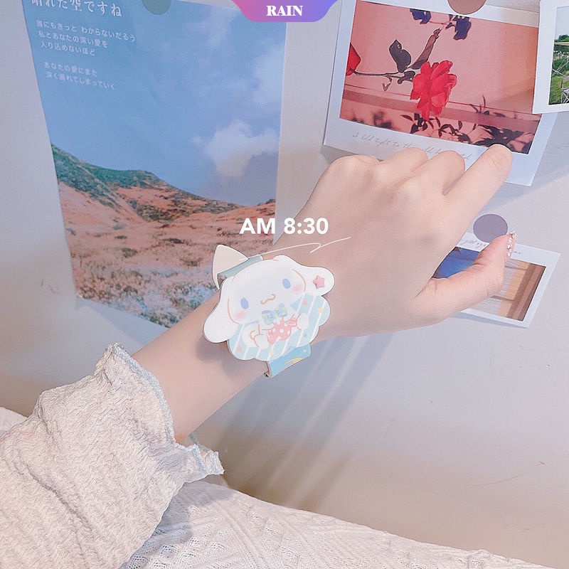 SANRIO Đồng Hồ Đeo Tay Điện Tử Màn Hình LED Kỹ Thuật Số Hình Cinnamoroll My Melody Hello Kitty Pom Pom Purin Sáng Tạo Làm Quà Tặng Cho Trẻ Em