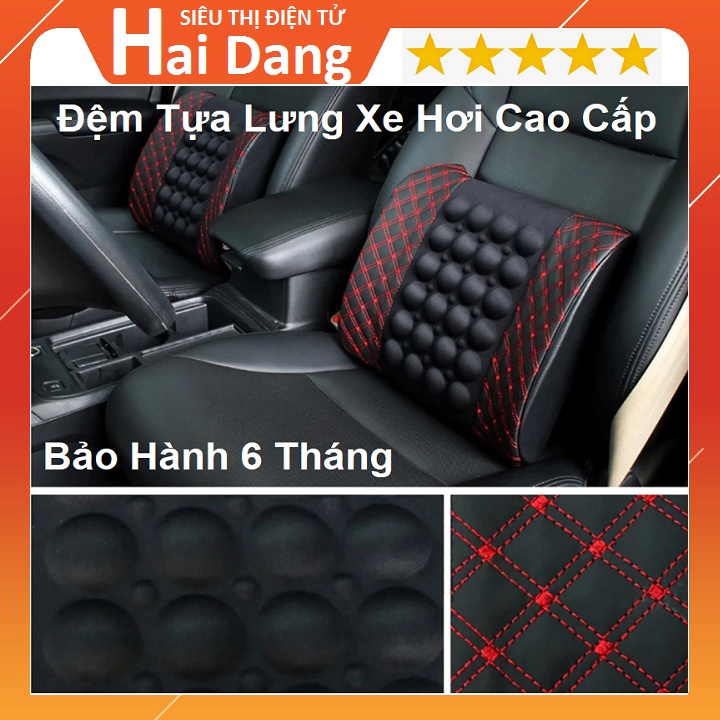 Đệm Tựa Lưng Ô TÔ, Gối Lót Lưng Xe Hơi Massage 2 Chế Độ - Có Điều Khiển - Nguồn 12V - Bảo Hành 12 Tháng