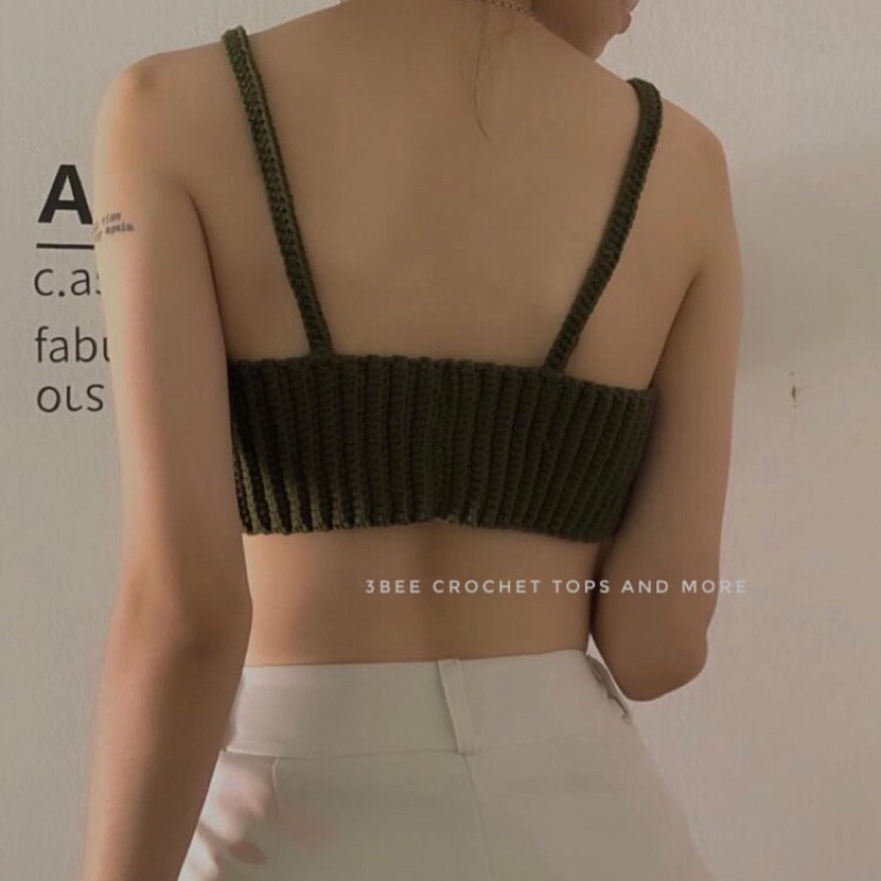 Áo dây len Basic Top handmade crochet