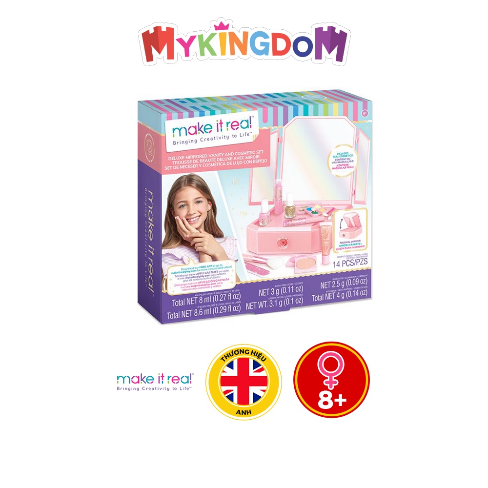 Đồ Chơi Make It Real Hộp Trang Sức Kèm Gương Hồng Ngọt Ngào 2531MIR
