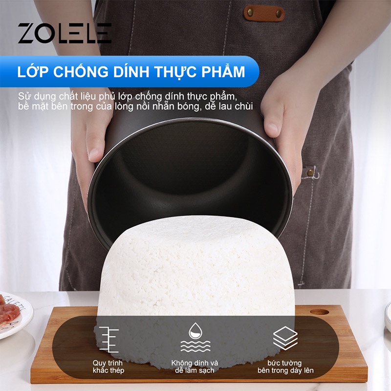 Nồi cơm điện ZOLELE ZB501 thông minh phù hợp cho gia đình 3-5 người 3L
