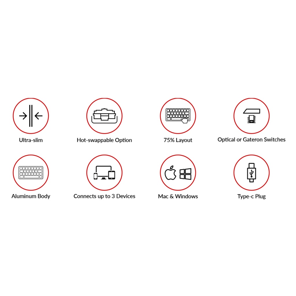 Bàn Phím Cơ Keychron K3 version v2 - Nhôm Led RGB - Optical - Hotswap