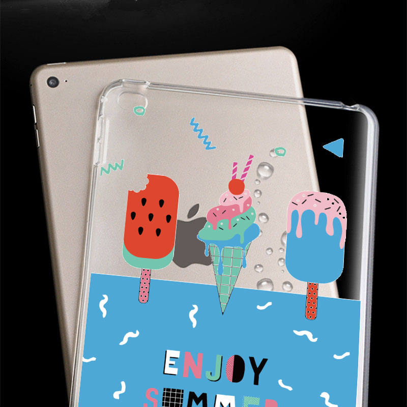 Ốp Máy Tính Bảng Silicon Hình Cây Kem Mùa Hè Cho Ipad 10.2 Mini 4 / 5 Ipad Pro 10.5