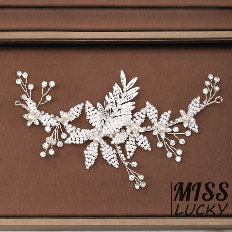 Trâm Cài Tóc Trang Trí Đính Đá Và Ngọc Trai Xinh Xắn Cho Nữ