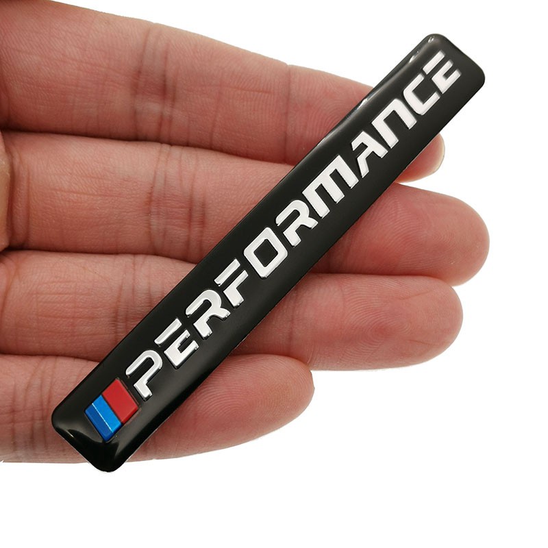 Bộ 2 Tem Nhôm PERFORMANCE trang trí xe máy,xe hơ BMW
