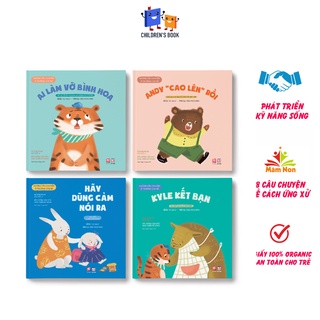 Sách - Truyện Tranh, Bộ 4 cuốn Những câu chuyện ở trường của bé (Vỡ bình hoa + Cao lên rồi + Dũng cảm nói ra + Kết bạn)