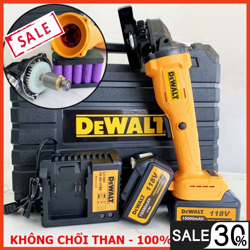 Máy mài, máy cắt dùng pin DEWALT 118V không chổi than, Lõi Đồng - Máy mài Góc