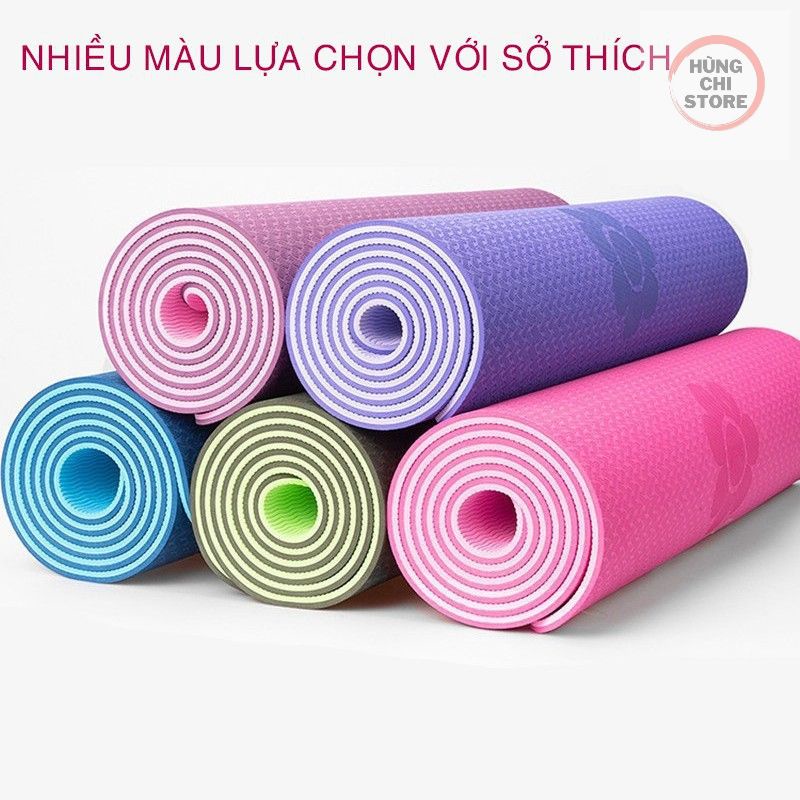 Thảm YOGA 2 Lớp Cao Cấp, Tập Gym, Chống Trơn Trượt Tiện Lợi 💦