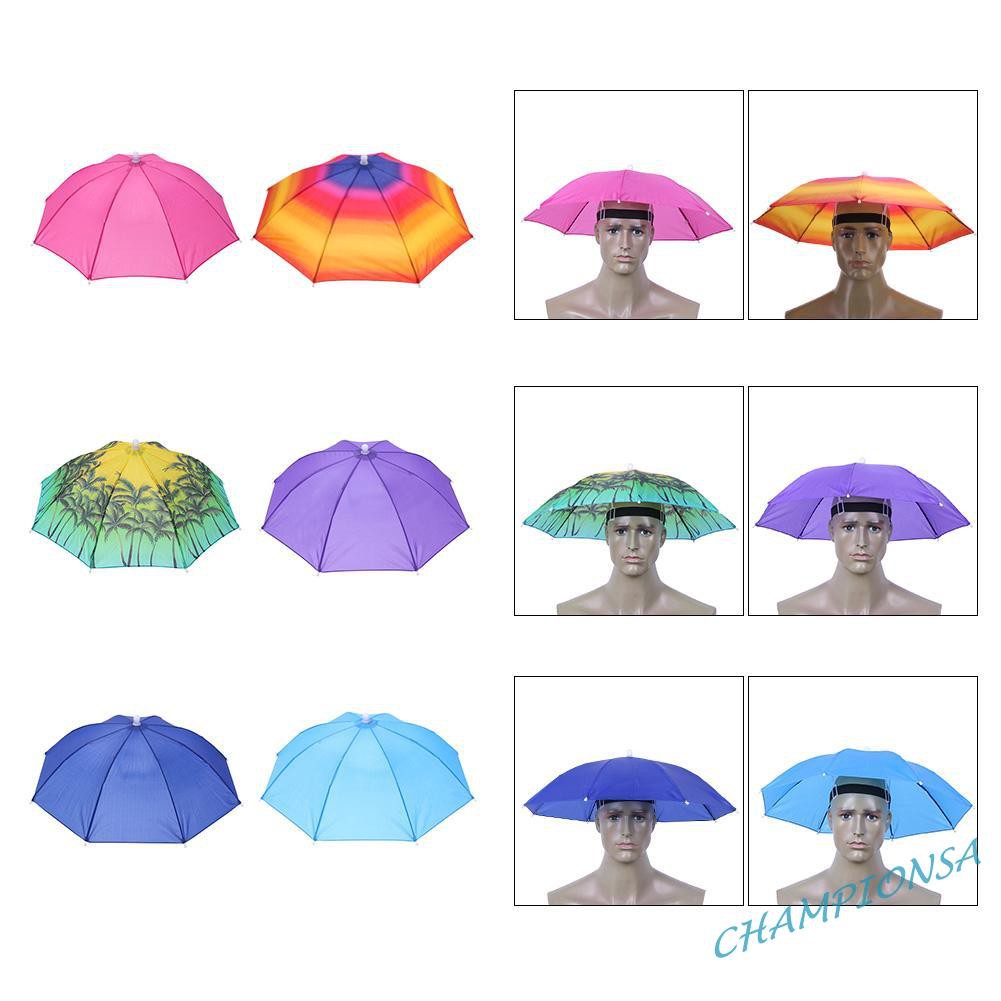 ˆHead Umbrella Anti-Rain Fishing Anti-Sun Umbrella Hat Adults Supplies