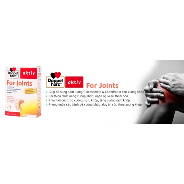 Hỗ trợ xương khớp Doppelherz Aktiv For Joints - bổ sung glucosamin