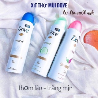 Xịt khử mùi toàn thân Dove Original dưỡng trắng da 48h