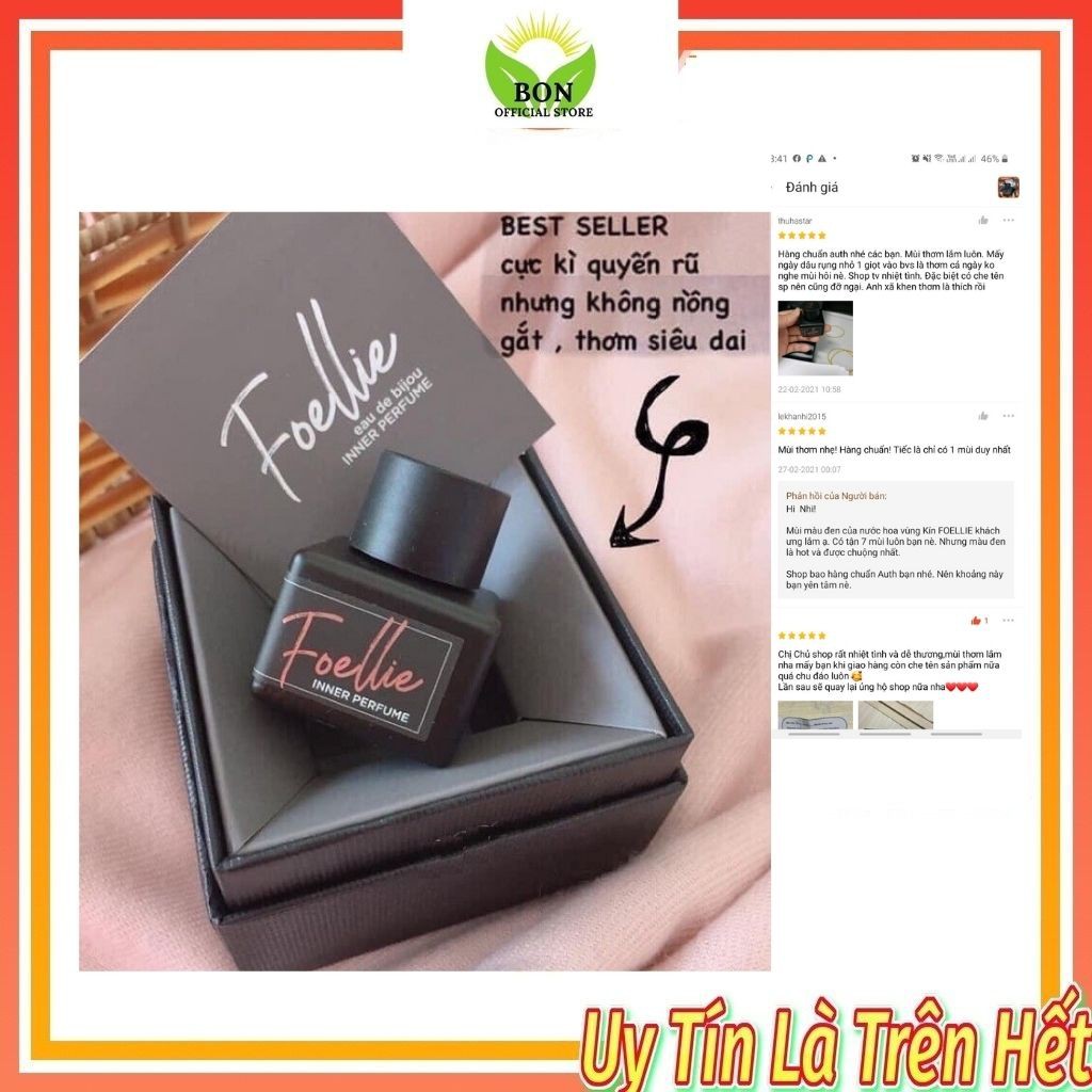 [CHE TÊN SẢN PHẨM] Nước hoa vùng kín Foellie 5ml nữ giúp khử mùi hôi, kháng khuẩn, làm sạch hiệu quả