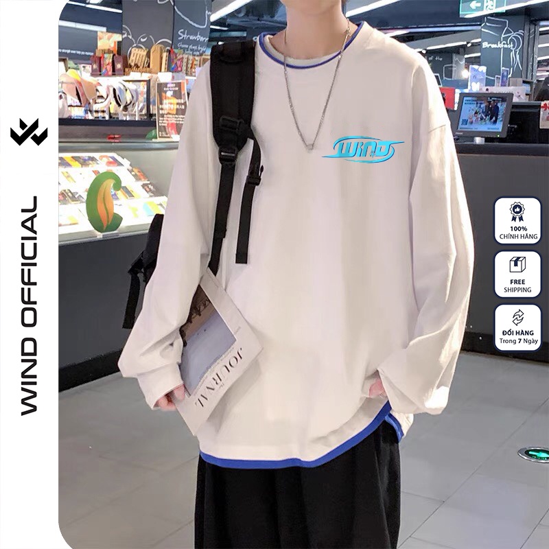 Áo thun tay dài WIIS phông unisex form rộng WIIS layer sweater nam nữ ulzzang