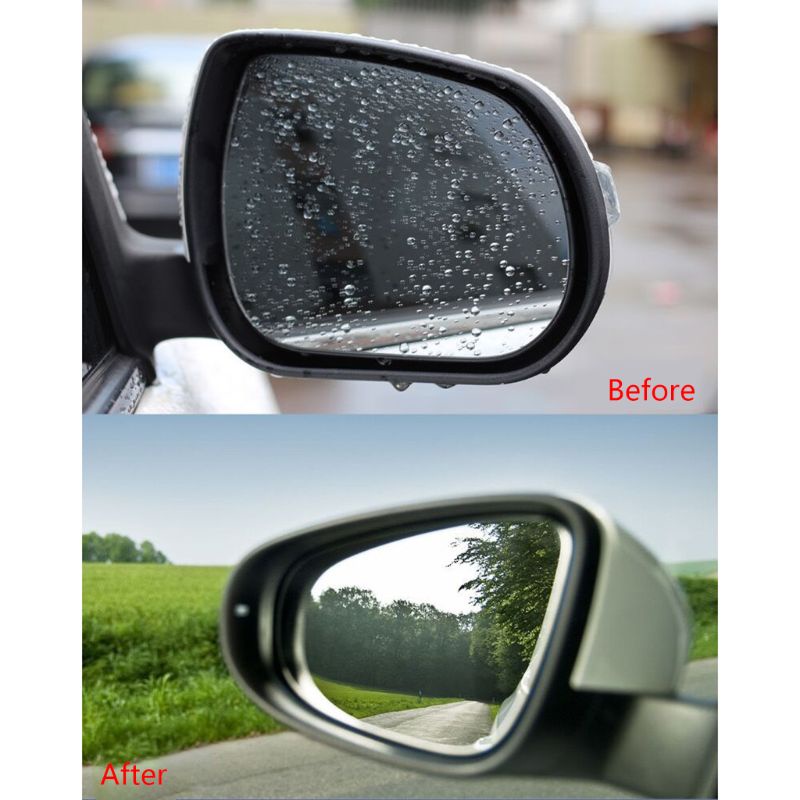 Bộ 2 Miếng Phim Dán Bảo Vệ Kính Chiếu Hậu Trong Suốt Chống Nước Chống Trầy Chống Mưa Cho Xe Hơi