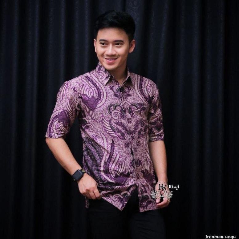 (Art. Áo Sơ Mi Nam Dài Tay batik Q6172w / SIZE M L XL XXL