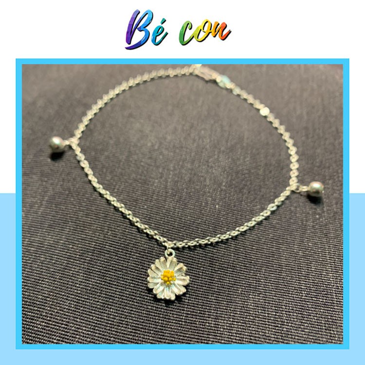 Vòng Chân Hoa Cúc Họa Mi💝FREESHIP💝Lắc Chân Cúc Họa Mi Bạc Ta [lac chan bac]