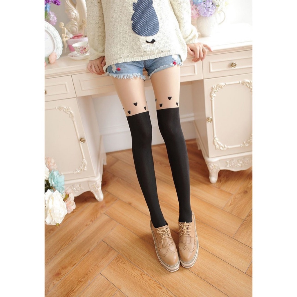 Quần tất giả bốt cho bé gái in các nhân vật hoạt hình mickey và kitty