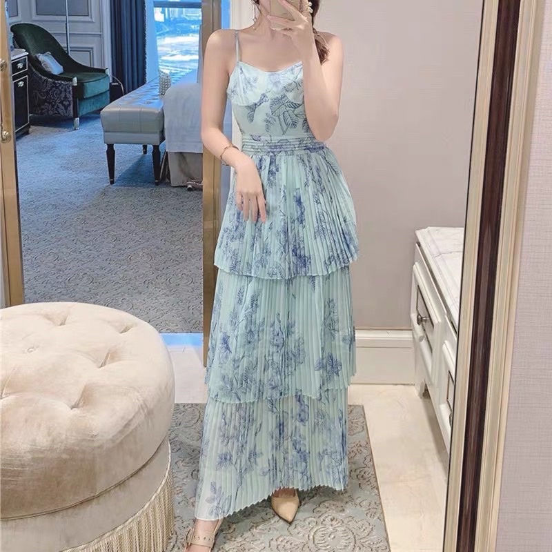 Đầm maxi 2s dập ly cup