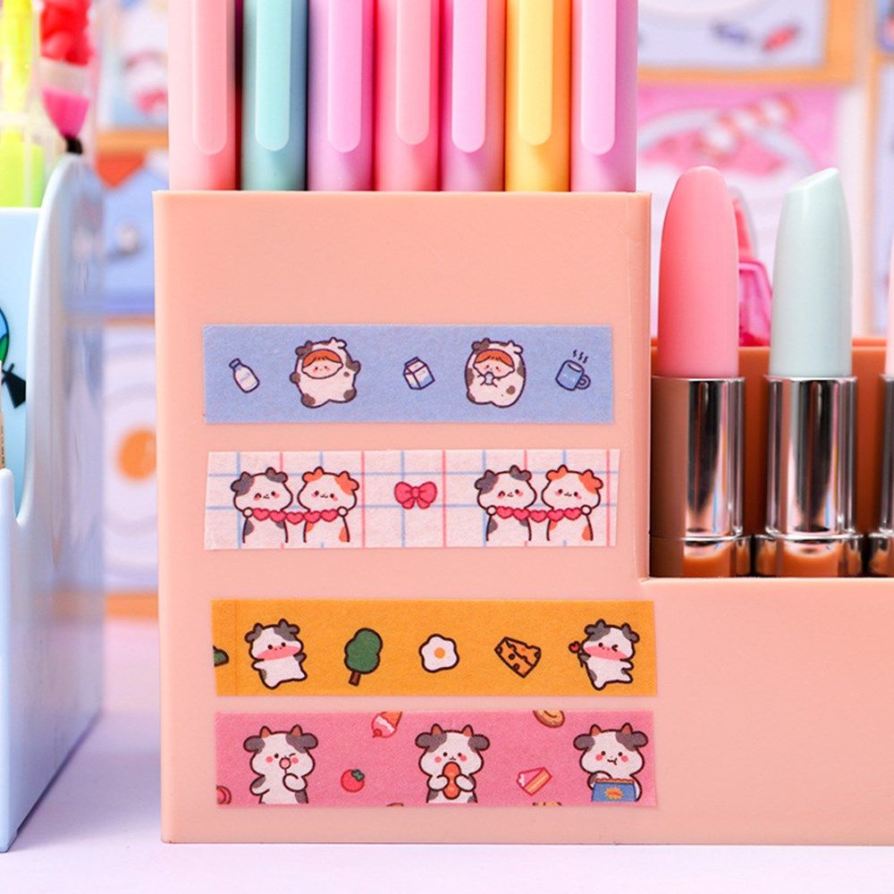 Cuộn Băng Keo Giấy 5m Họa Tiết Hoạt Hình Dễ Thương Trang Trí Album Ảnh/Nhật Ký DIY