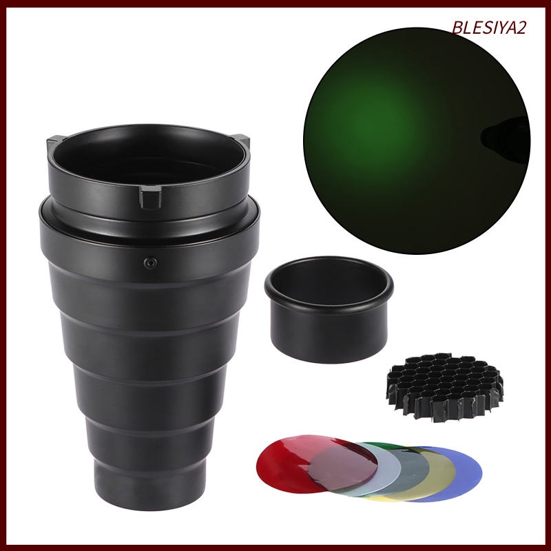 Bộ đầu đèn tạo hiệu ứng hình nón với khung lưới tổ ong cho ngàm Bowens