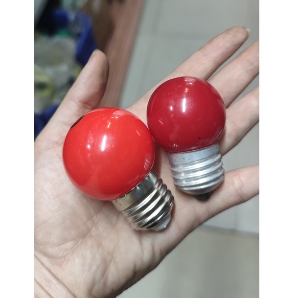 Bóng Led ĐỎ Trái Chanh 3W MORLER, Bóng ĐỎ Sợi Đốt 5W