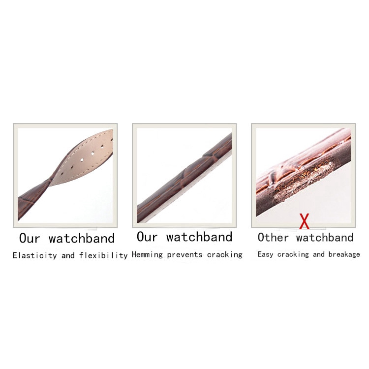 Dây đeo đồng hồ bằng da 12mm-24mm