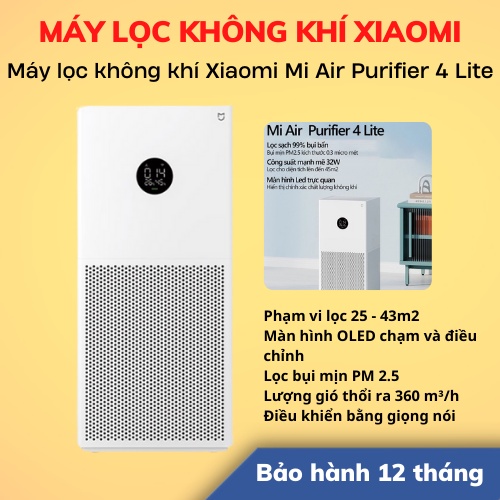 [Hỏa Tốc - HCM] Máy Lọc Không Khí Xiaomi Mi Air Purifier 4 Lite l Hàng Chính Hãng l Bản Quốc Tế l BH 12T| LSB Store