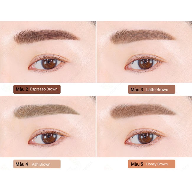 [Mẫu Mới] Mascara Chân Mày Innisfree Skinny EyeBrow Màu Nâu Đen No.02