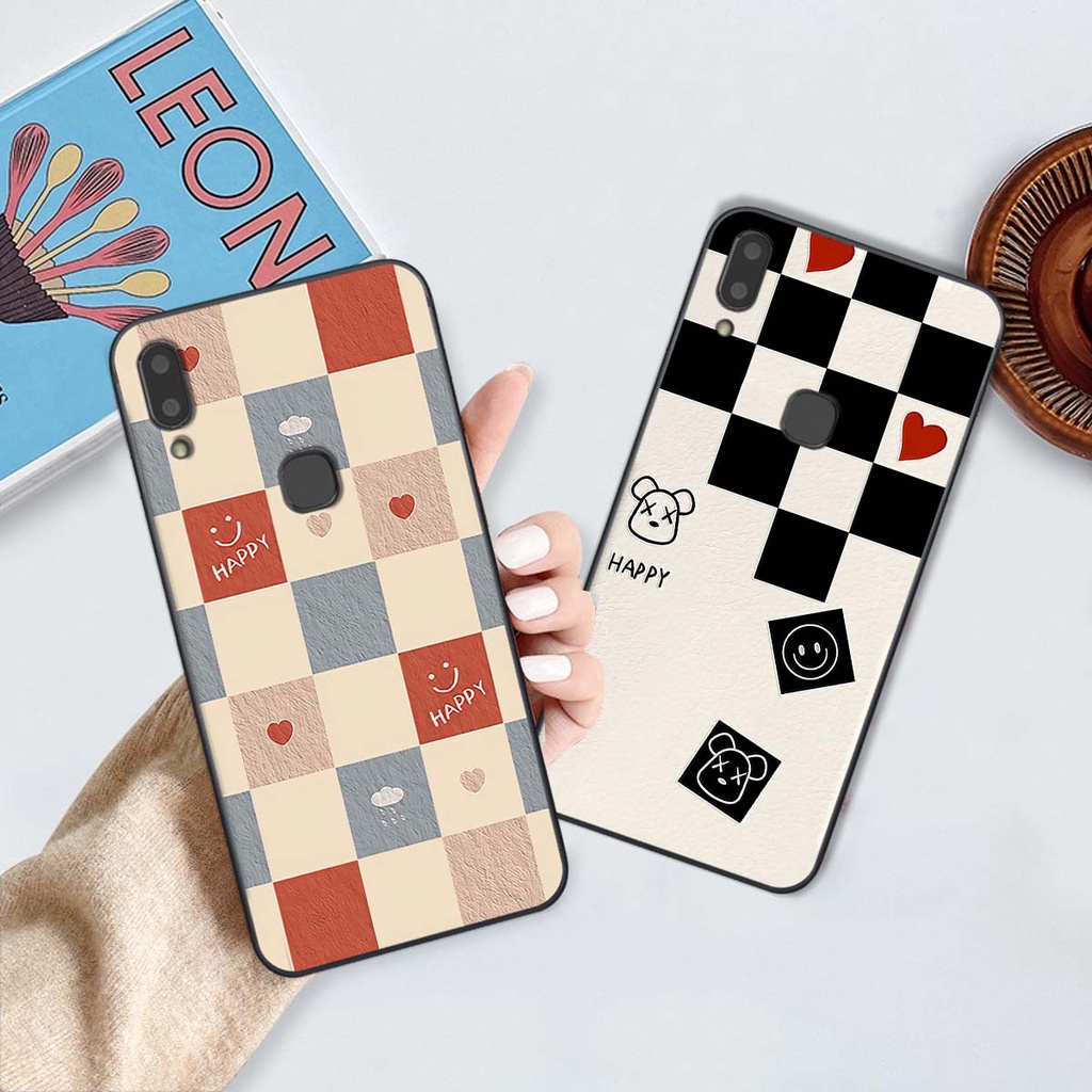 Ốp Vivo V9 / V9 Youth caro trái tim cá tính, thời trang siêu đẹp, siêu phong cách