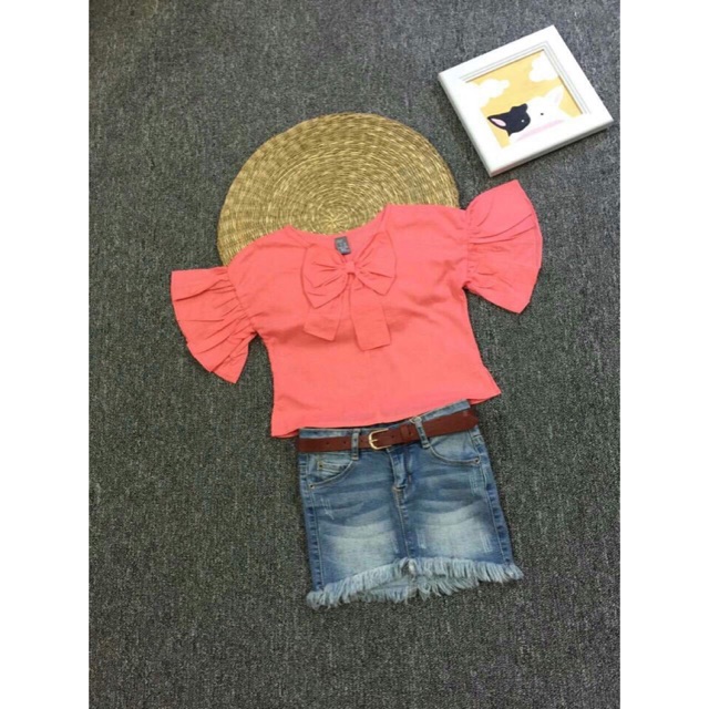 Sơ mi tay loe bé gái