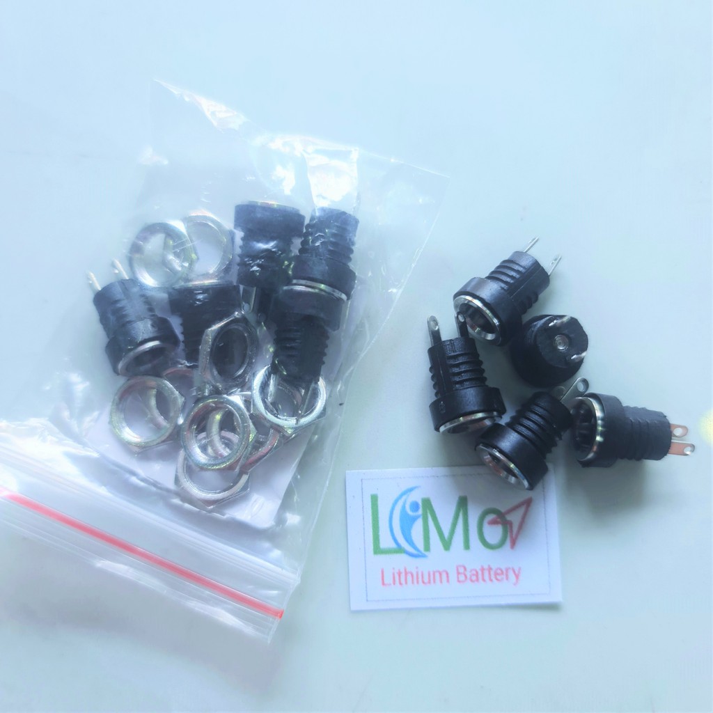 Jack sạc pin . Jack sạc 5.5x2.1mm, Chuyên dùng làm jack sạc pin, jack kết nối điện...