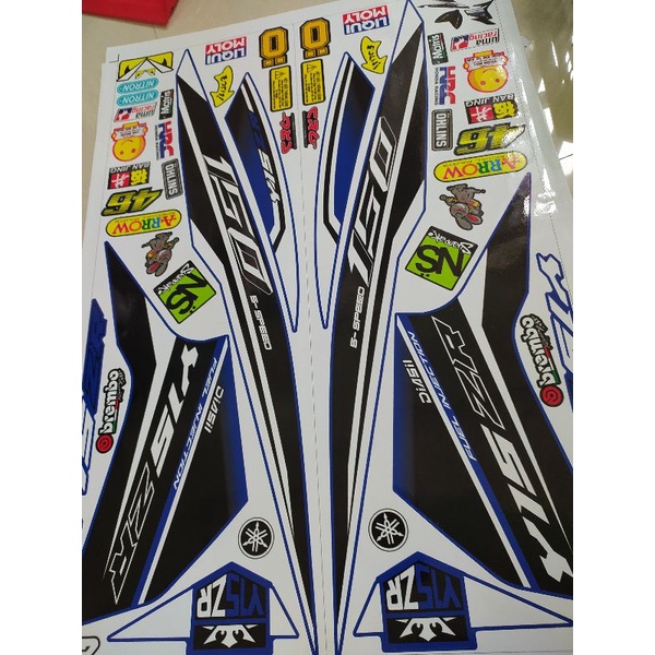 Tem Rời Ex 150 Xe Xanh GP - Tem 3 Lớp - Tặng Logo - New V22