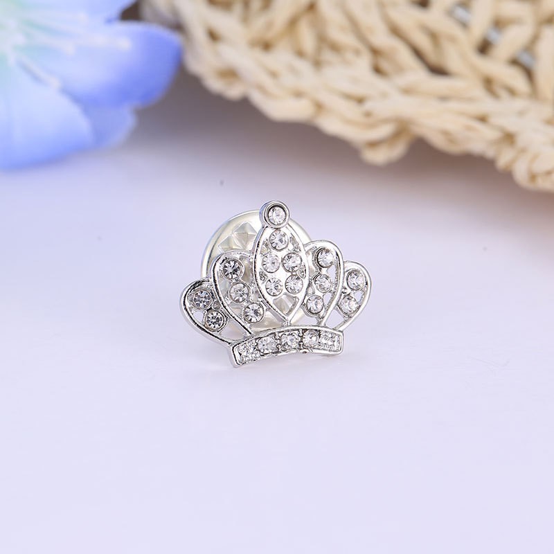 Trâm cài áo thiết kế hình vương miện đính đá thời trang sang trọng