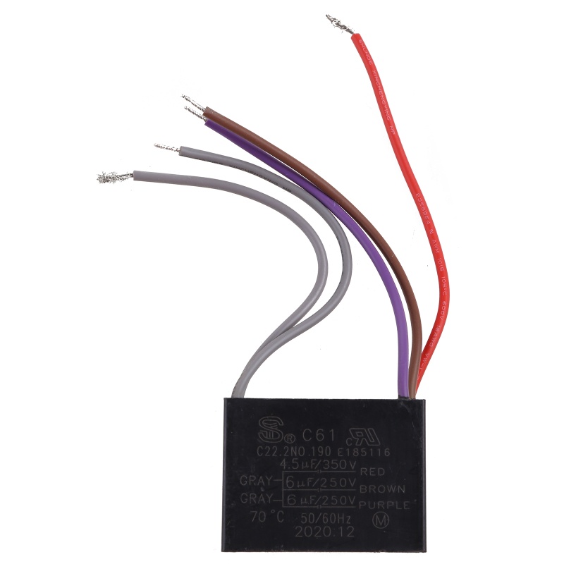 Tụ Điện Quạt Trần Shas CBB61 4 5uf + 6uf + 6uf 5 Dây 250V 5 Tốc Độ
