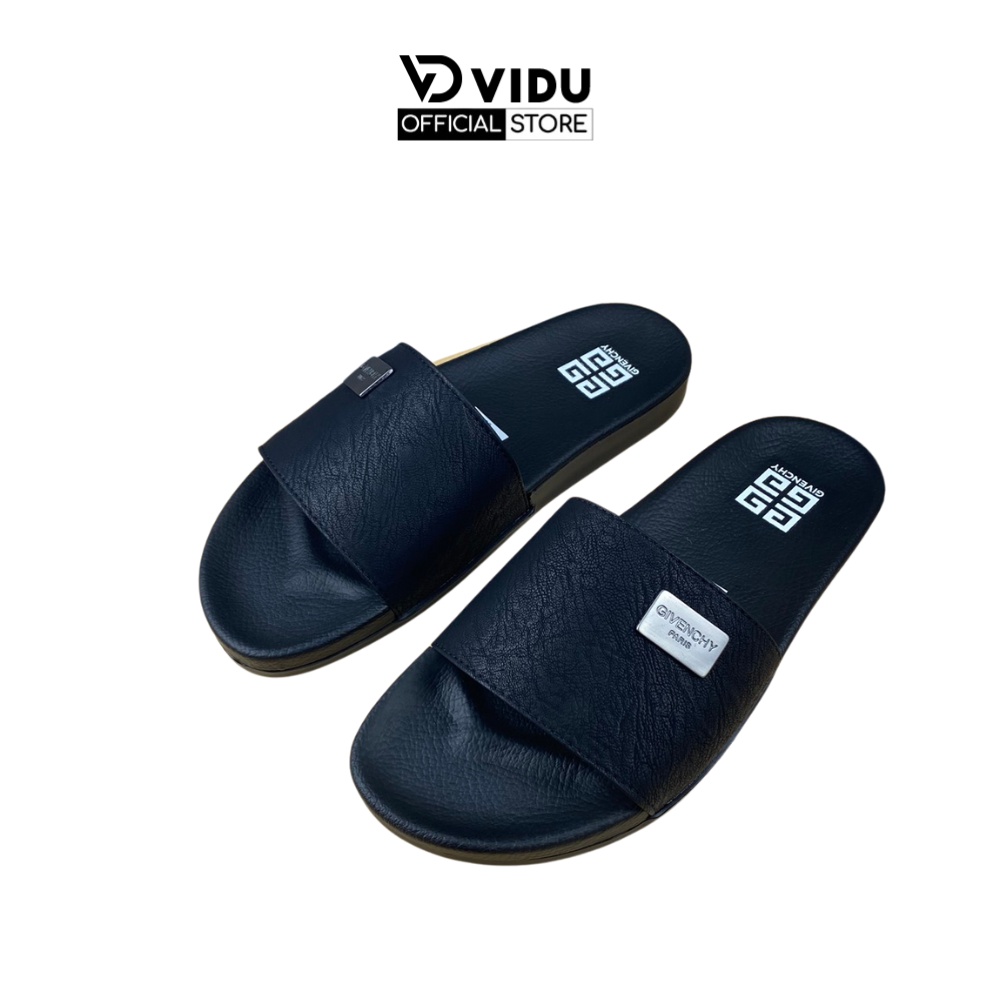 Dép nam thời trang Gy.venchy ViDu 21151 bốn màu hot quai da đế cao su đi êm chân, mặt đính logo kim loại cực sang