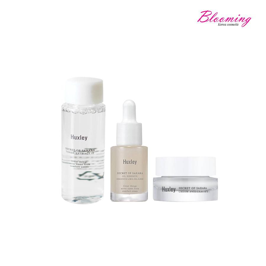 Bộ 3 mini dưỡng ẩm, phục hồi, chống lão hoá cho da cao cấp Huxley Antioxidant Trio