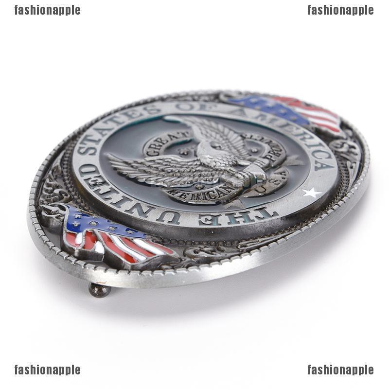 Khoá thắt lưng kim loại cho nam thời trang hình cờ Mỹ
